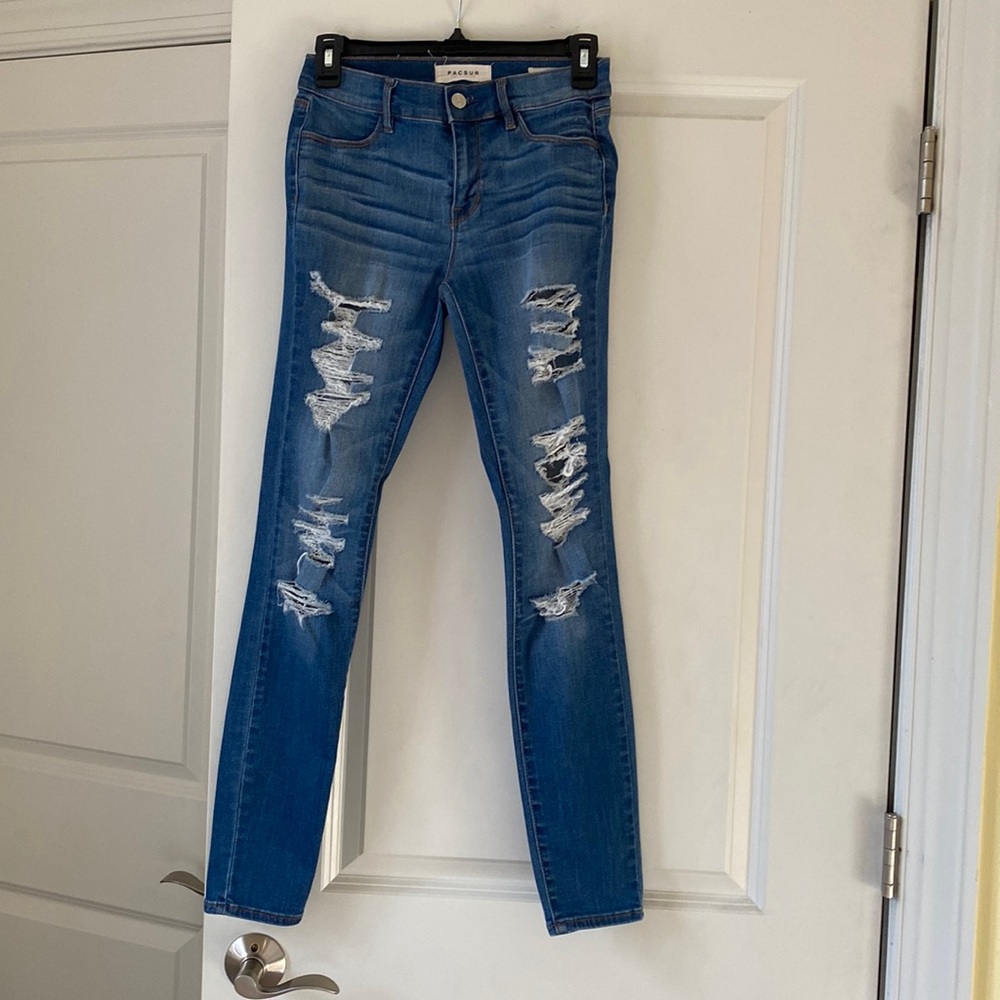 Pacsun Super Stretch Destructed Jeggings